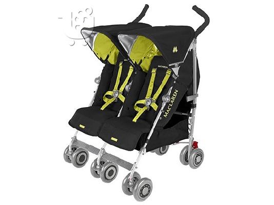 PoulaTo: Καρότσι διδύμων Maclaren Twin Τechno Λαχανί
